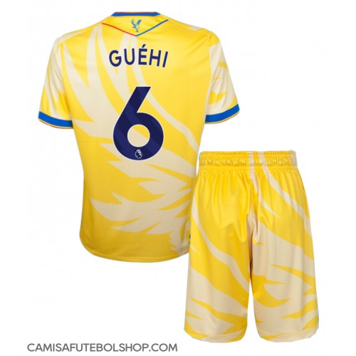 Camisa de time de futebol Crystal Palace Marc Guehi #6 Replicas 2º Equipamento Infantil 2024-25 Manga Curta (+ Calças curtas)